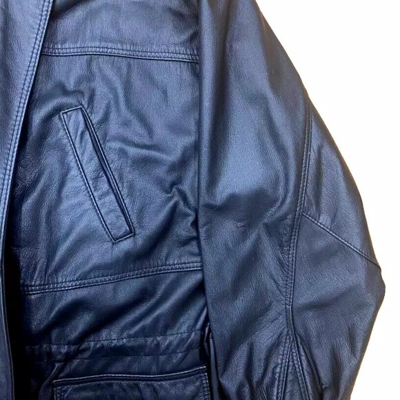 Celsius Black Leather Jacket Mens Medium 100% Leather - Picture 6 of 11